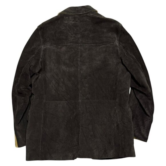 JOSEPH ABBOUD 100% Genuine LEATHER Luxury Designer Business Casual Coat Medium - Picture 2 of 6